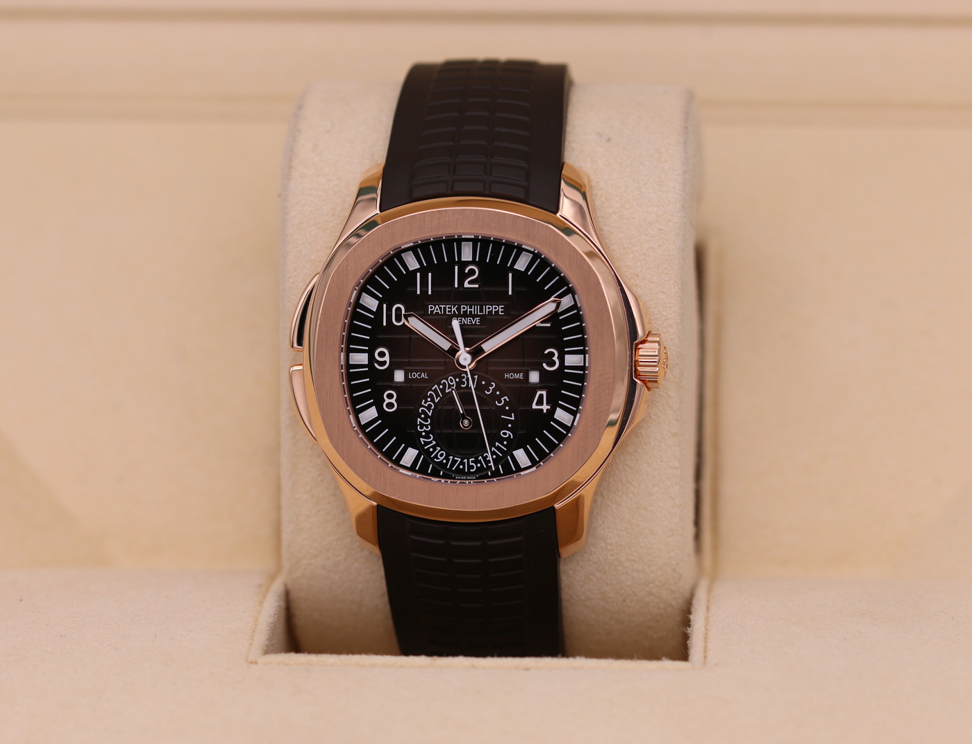 Patek Philippe Aquanaut Travel Time Rose Gold Brown Dial R