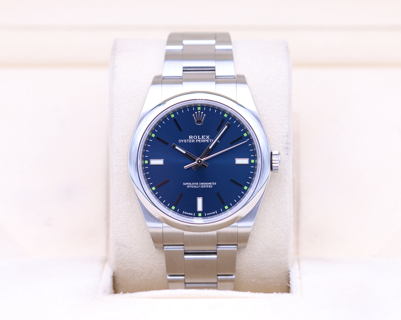 Rolex Oyster Perpetual 114300 Blue Dial 39mm – Box & Papers – Nashville ...