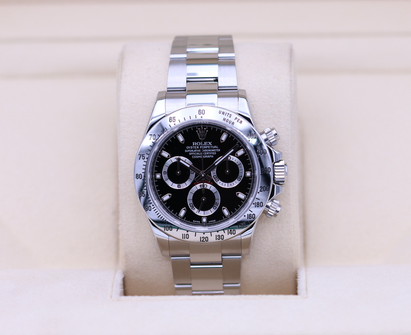 Rolex Daytona Black Dial 116520 Scrambled Serial Box Papers