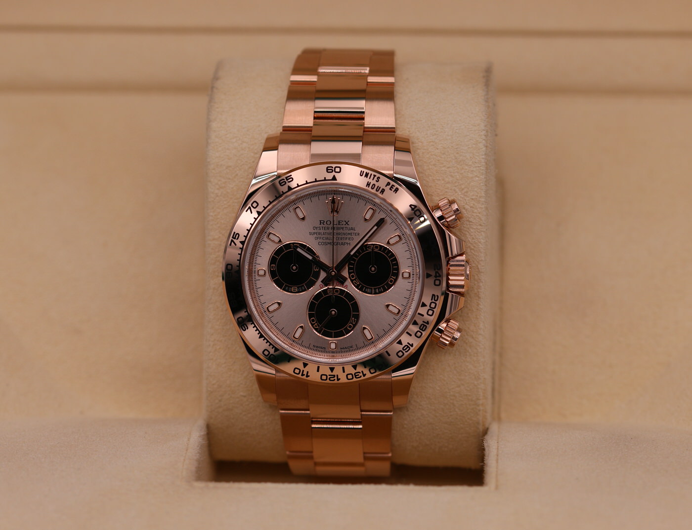 Rolex Daytona Rose Gold Sundust Dial Box Papers Nashville Watch