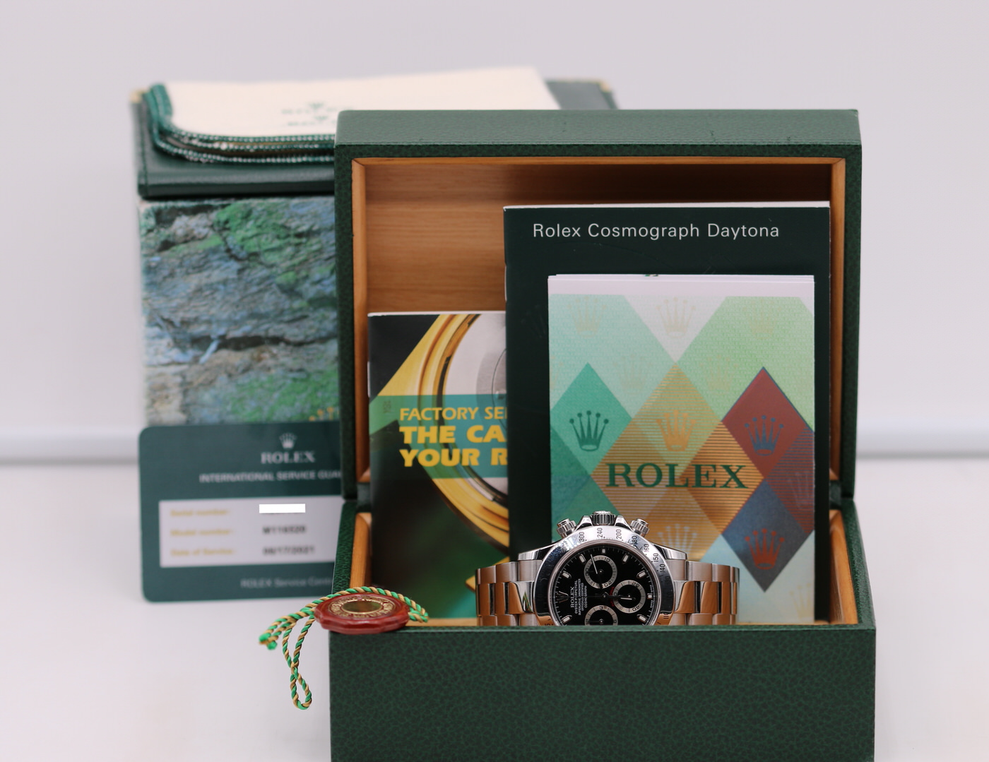 Rolex Daytona Black Dial 116520 – K Serial – Box & Papers