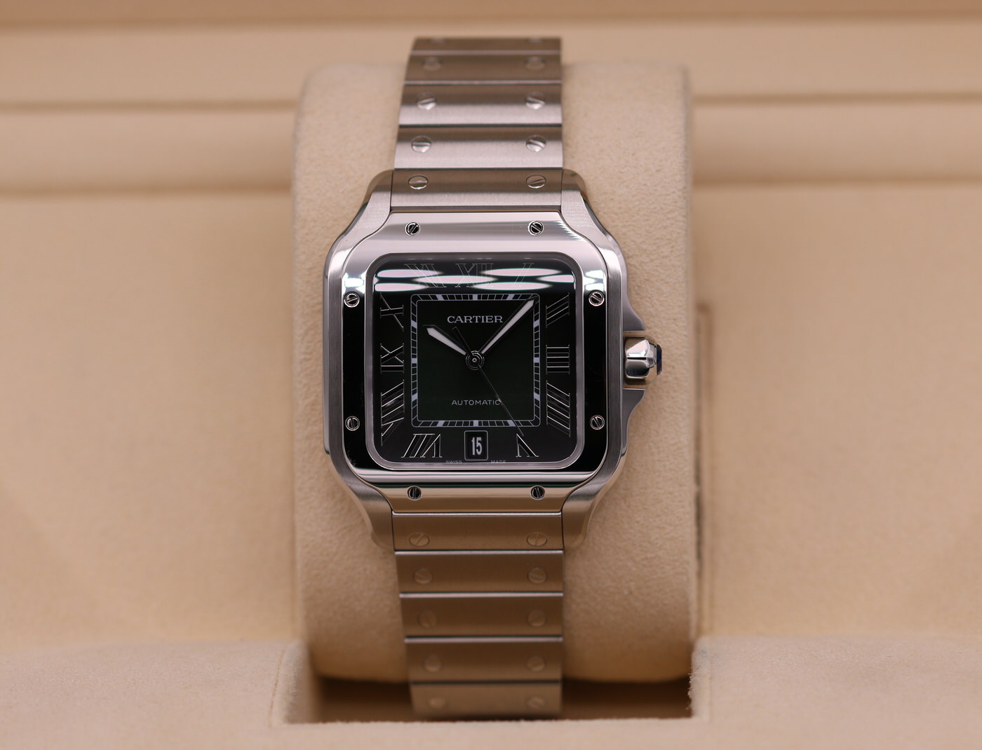 Cartier Santos De Cartier Large Green Dial WSSA0062 2023 Box