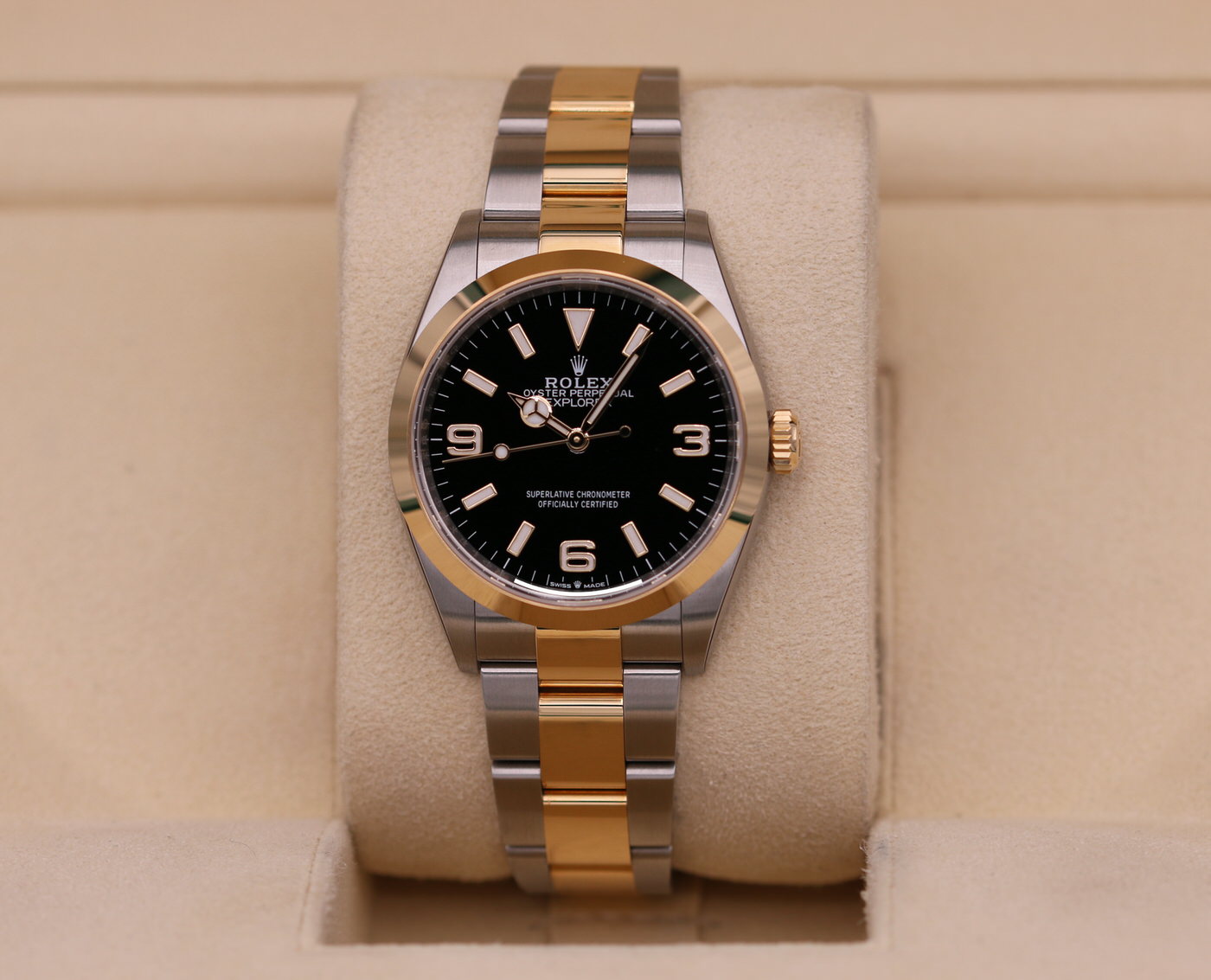 Rolex Explorer I 36mm Two-Tone Black Dial 124273 – 2021 Box & Papers ...