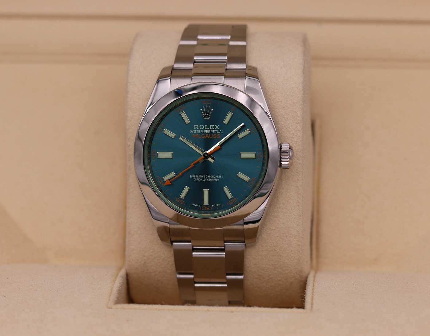 Milgauss on sale green sapphire