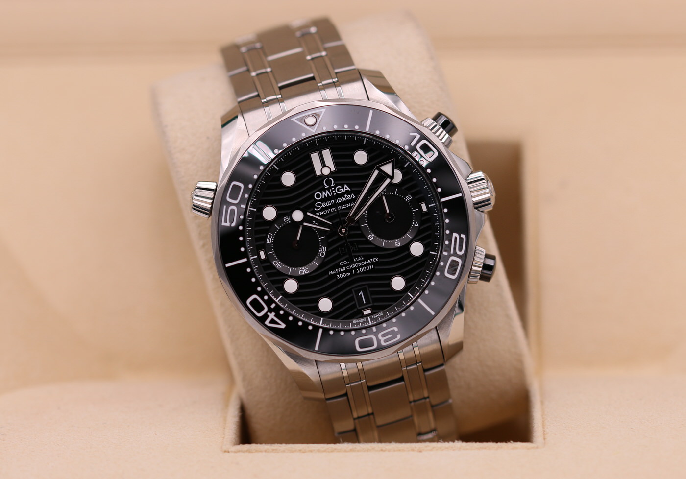 Omega Seamaster Diver 300M Chronograph Black Dial 210.30.44.51