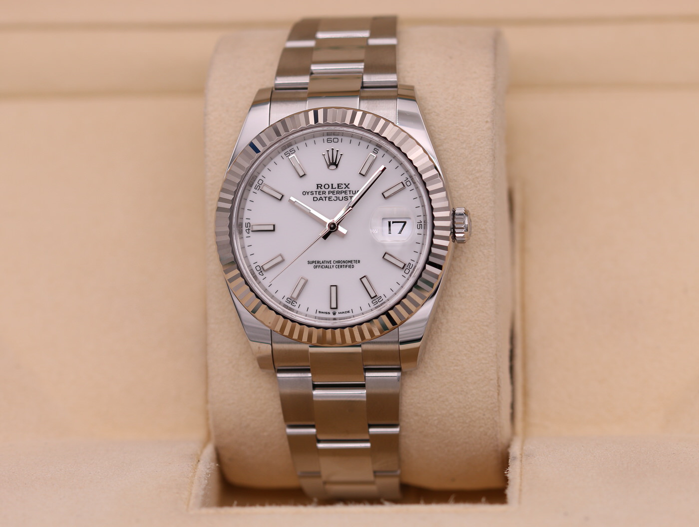 Rolex DateJust 41 White Stick Dial Oyster 126334 2023