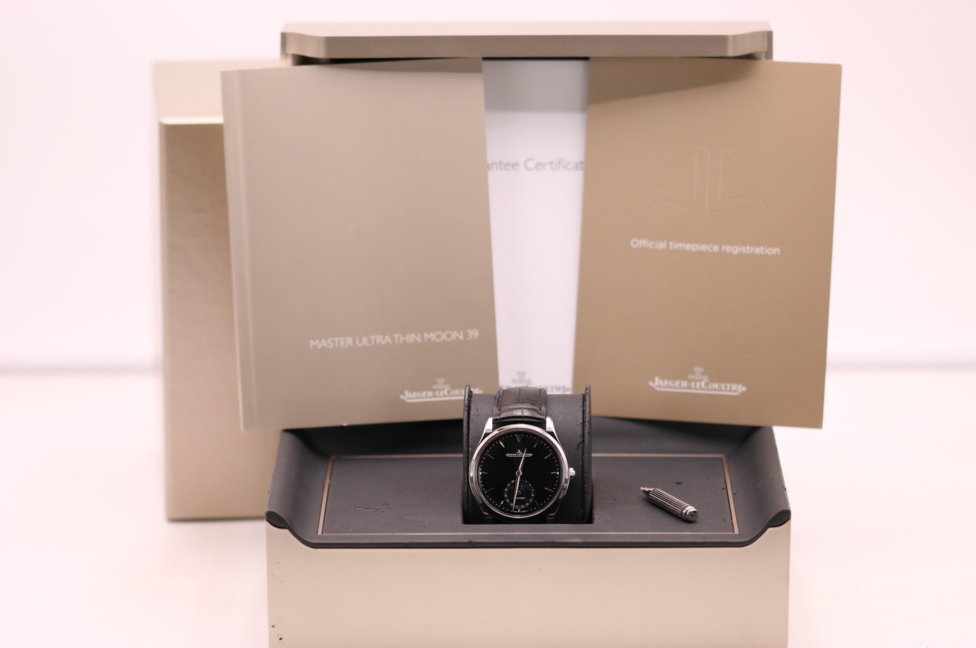 Jaeger LeCoultre Master Ultra Thin Moon Steel Black Dial Q1368470