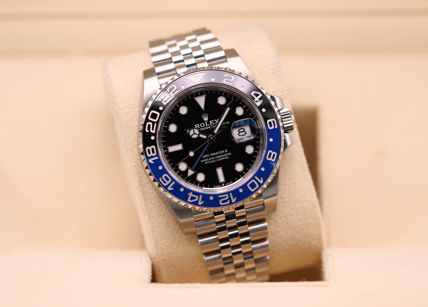 Rolex GMT Master II Batman Jubilee 126710BLNR New Old Stock