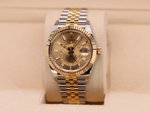 Rolex Sky-Dweller Two-Tone Champagne Dial Jubilee 326933 - 2022 NOS