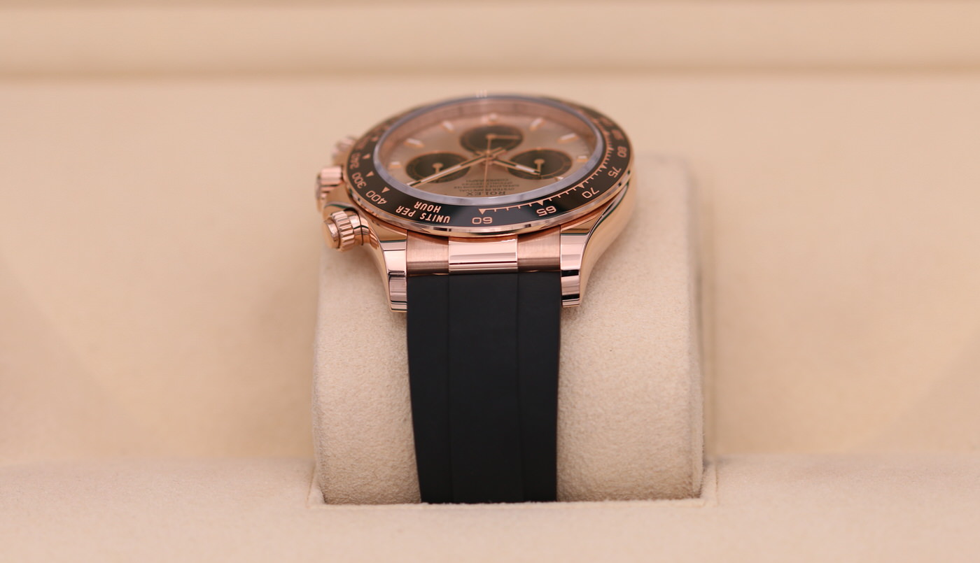 Rolex Daytona Rose Gold Sundust Dial Oysterflex 126515LN – 2025