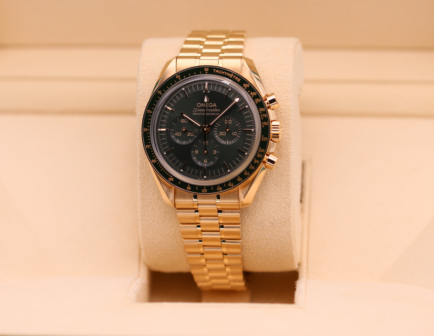 Omega Speedmaster Professional Moonshine Gold Green Dial 310.60