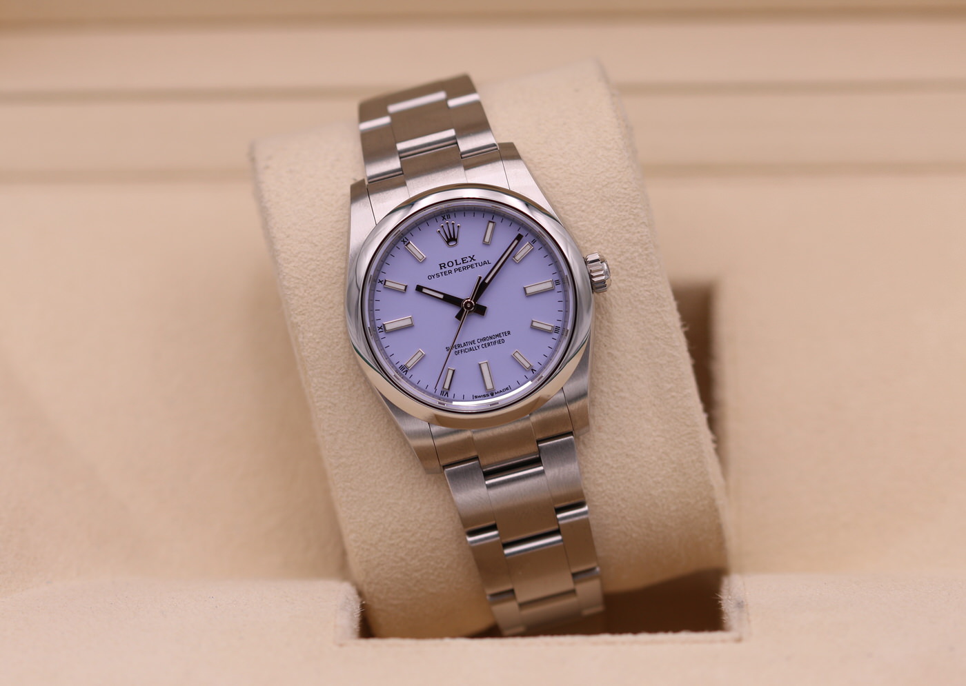 Rolex Oyster Perpetual 34 Lavender Dial 124200 – 2025 – Nashville