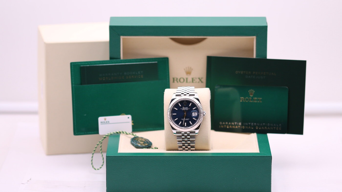 Rolex DateJust 41 Blue Motif Dial Jubilee 126334 – 2022