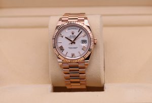 Rolex Day-Date 40 Rose Gold White Roman Dial 228235 - 2019