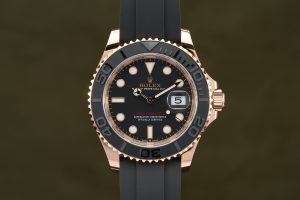 Rolex Yacht-Master 40 Everose Gold Black Dial Oysterflex 126655 - 2024