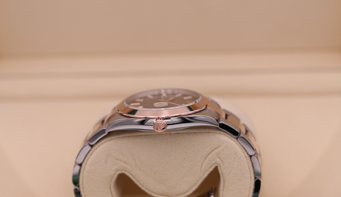 Rolex DateJust 41 Two-Tone Rose Gold Chocolate Stick Dial 126301