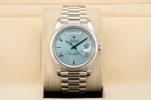 Rolex Day-Date 40 Platinum Ice Blue Roman Dial 228236 - 2026