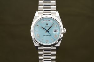 Rolex Day-Date 40 Platinum Ice Blue Roman Dial 228236 - 2026