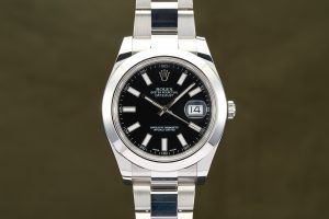 Rolex DateJust II Black Stick Dial Oyster 116300 - 2014