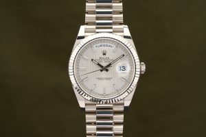 Rolex Day-Date 40 White Gold Silver Motif Dial 228239 - 2019
