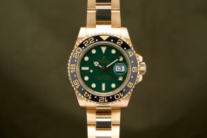 Rolex GMT-Master II Yellow Gold Green Dial 116718LN - 2008